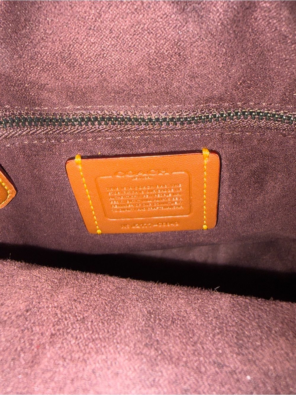 Rare Coach Color-block Leather Bucket Bag - Navy, Cream, Tan & Orange - Picture 5 of 7